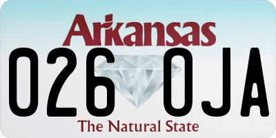 AR license plate 026OJA