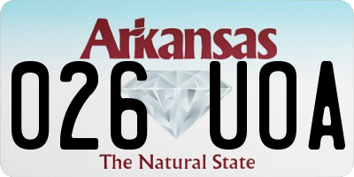 AR license plate 026UOA
