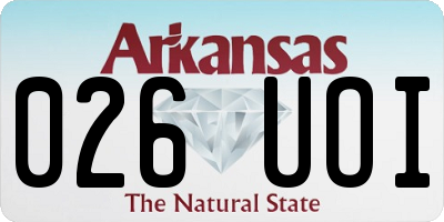 AR license plate 026UOI