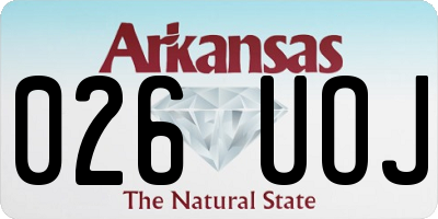 AR license plate 026UOJ