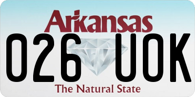 AR license plate 026UOK