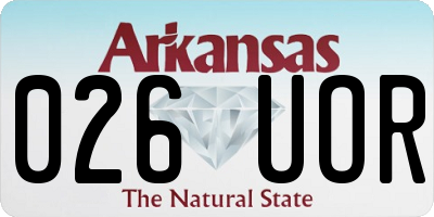 AR license plate 026UOR