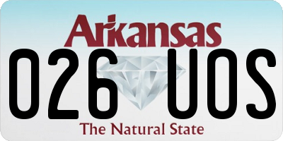 AR license plate 026UOS