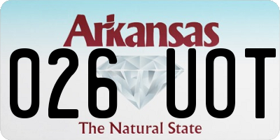 AR license plate 026UOT