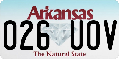 AR license plate 026UOV