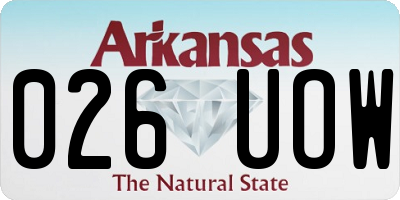 AR license plate 026UOW