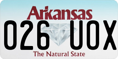 AR license plate 026UOX