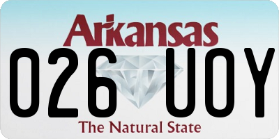 AR license plate 026UOY
