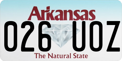 AR license plate 026UOZ