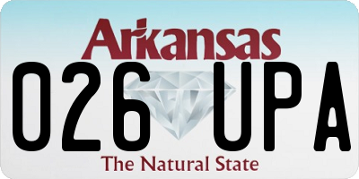 AR license plate 026UPA
