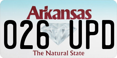 AR license plate 026UPD