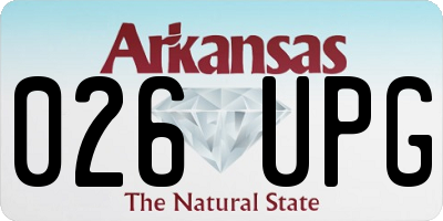 AR license plate 026UPG