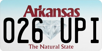 AR license plate 026UPI