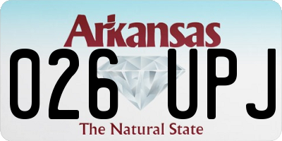 AR license plate 026UPJ