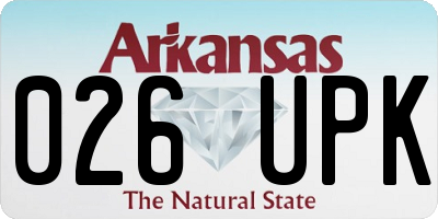 AR license plate 026UPK