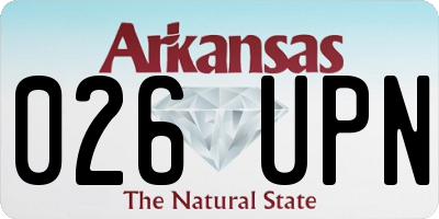 AR license plate 026UPN