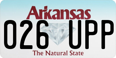 AR license plate 026UPP
