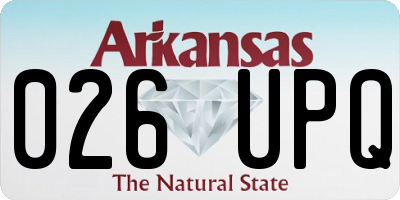 AR license plate 026UPQ