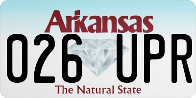 AR license plate 026UPR