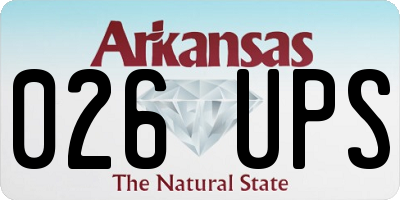 AR license plate 026UPS