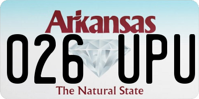 AR license plate 026UPU