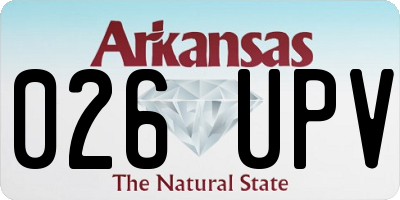 AR license plate 026UPV