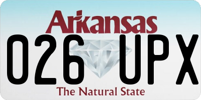 AR license plate 026UPX