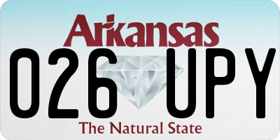 AR license plate 026UPY