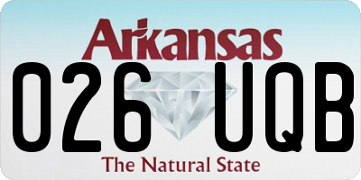 AR license plate 026UQB