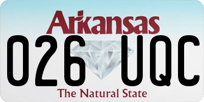 AR license plate 026UQC