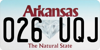 AR license plate 026UQJ