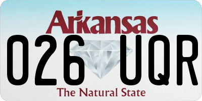 AR license plate 026UQR