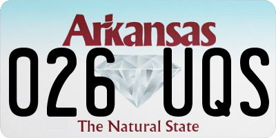 AR license plate 026UQS