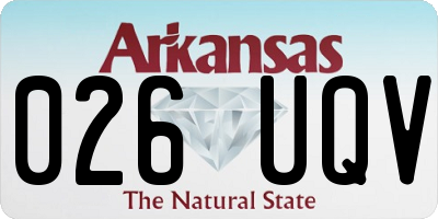 AR license plate 026UQV