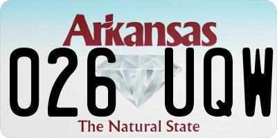 AR license plate 026UQW
