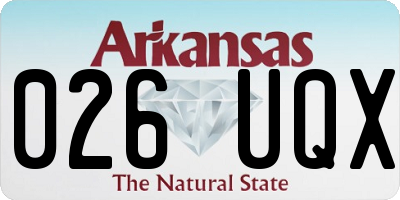 AR license plate 026UQX