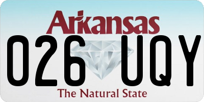 AR license plate 026UQY
