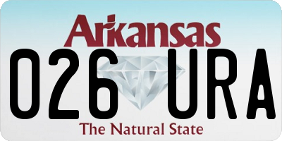 AR license plate 026URA