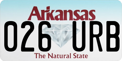 AR license plate 026URB