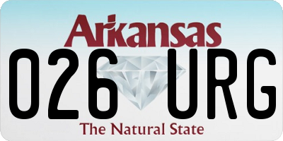 AR license plate 026URG