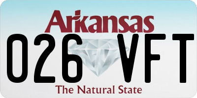 AR license plate 026VFT