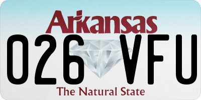 AR license plate 026VFU
