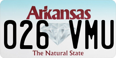 AR license plate 026VMU