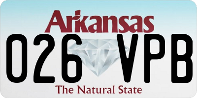 AR license plate 026VPB