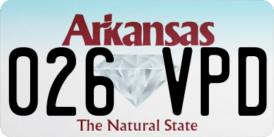 AR license plate 026VPD