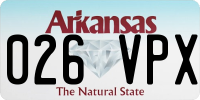 AR license plate 026VPX