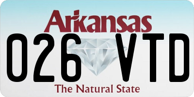 AR license plate 026VTD