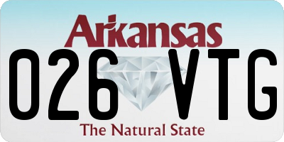 AR license plate 026VTG