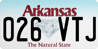 AR license plate 026VTJ