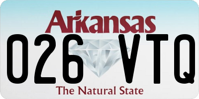 AR license plate 026VTQ